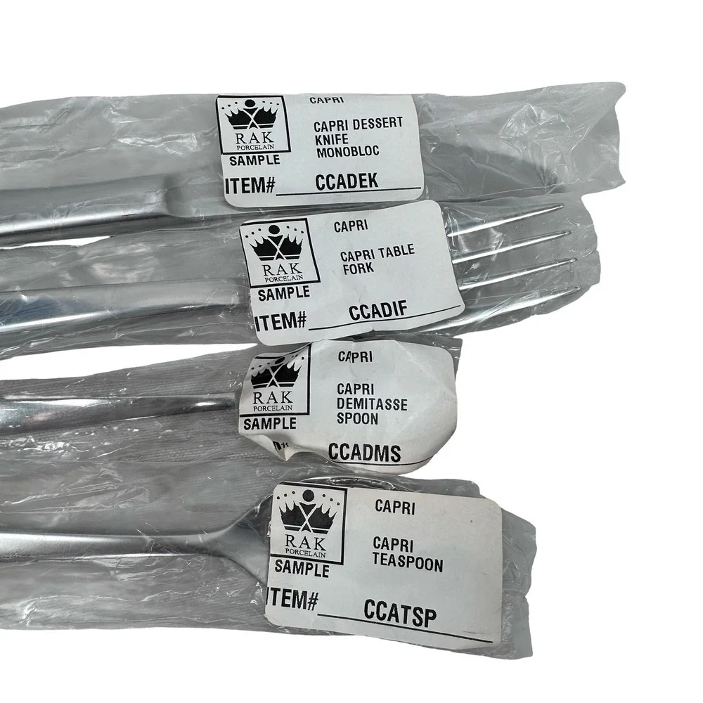 RAK‎ Porcelain Capri 18/10 Stainless Steel Flatware Set 8 Sample Polished